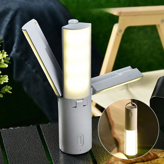 All-in-One Camping Lamp | Rechargeable Outdoor Light with Adjustable Brightness & Long Battery Life