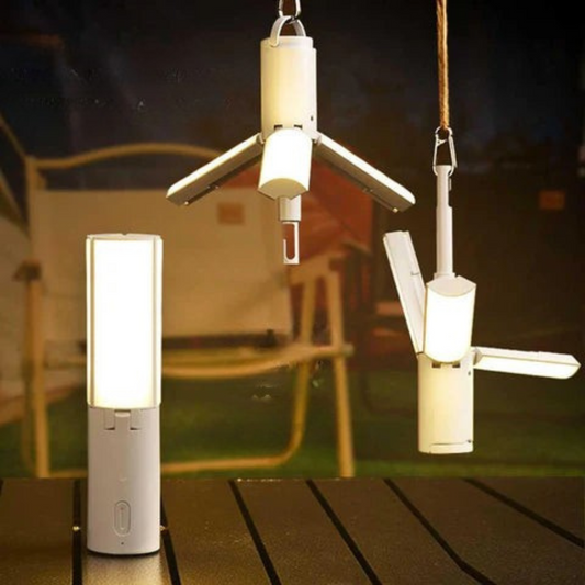 All-in-One Camping Lamp | Rechargeable Outdoor Light with Adjustable Brightness & Long Battery Life