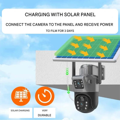 DualGuard Solar 4K – Wireless Security Camera with Solar Panel & 360° App Control
