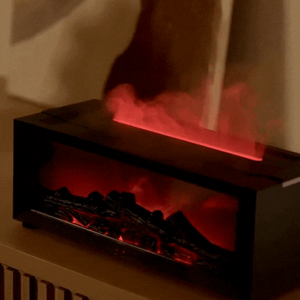 Flamora – Fireplace Humidifier & LED Flame Mood Lamp with Aromatherapy Option