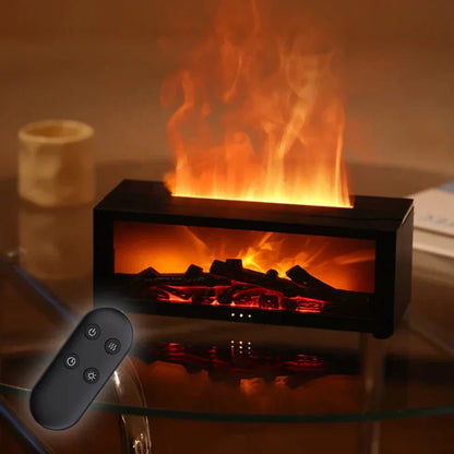 Flamora – Fireplace Humidifier & LED Flame Mood Lamp with Aromatherapy Option