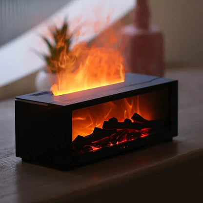 Flamora – Fireplace Humidifier & LED Flame Mood Lamp with Aromatherapy Option
