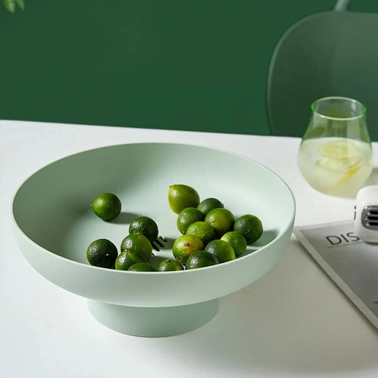 Fruitful Elegance – Retro Fruit Bowl with Vintage Leaf Design & Ceramic Finish