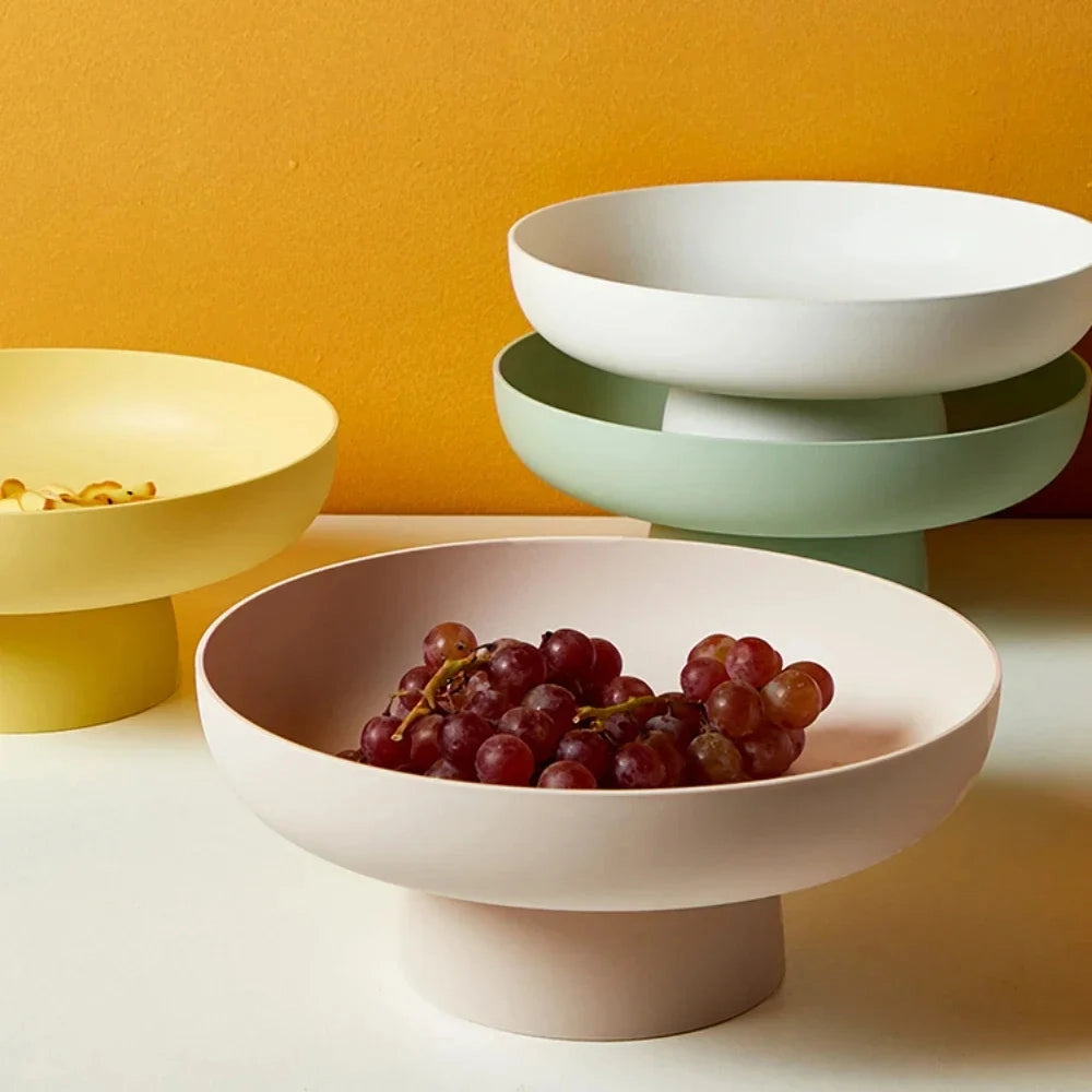 Fruitful Elegance – Retro Fruit Bowl with Vintage Leaf Design & Ceramic Finish