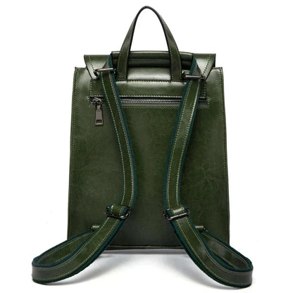 LuxeCarry Leather Backpack – Stylish Design with Versatile Storage for Women
