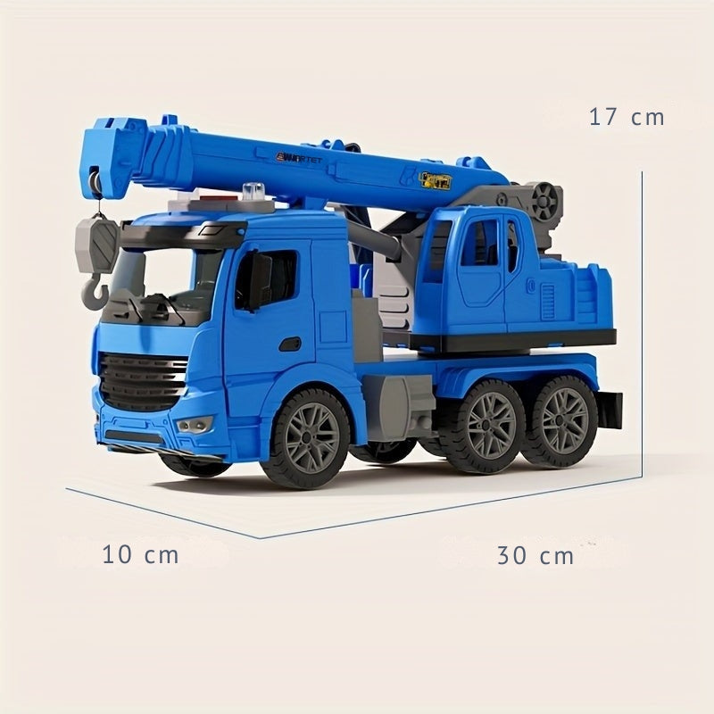 LiftMaster Crane Truck Toy – Realistic Construction Vehicle with Sounds, Lights & Moving Boom Arm
