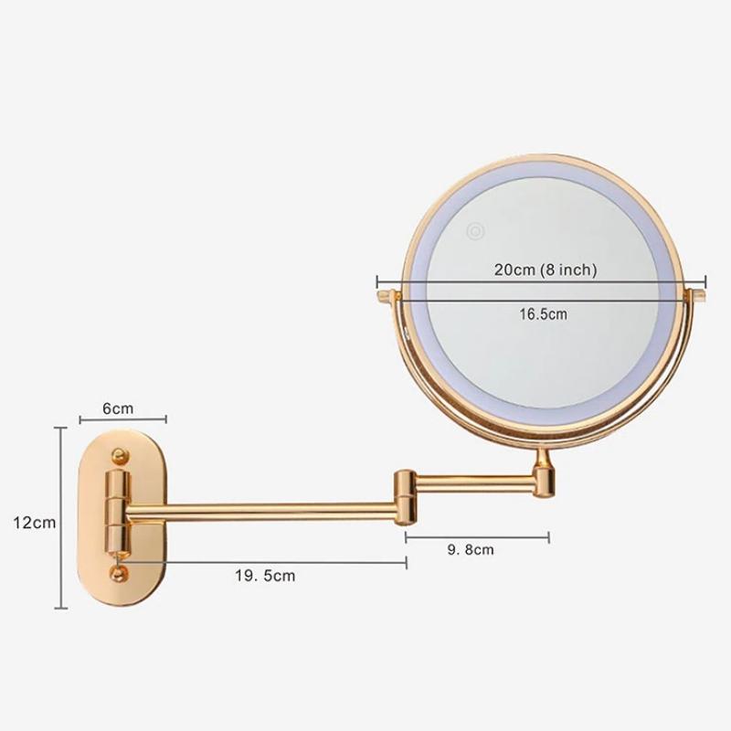 GlamGlow Deluxe LED Makeup Mirror – Magnifying Vanity Mirror with Dimmable Light