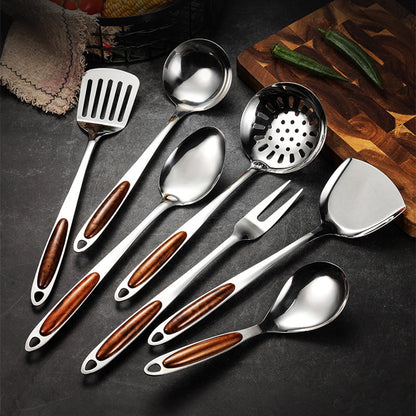ChefElite 5-Piece Stainless Steel Kitchen Utensil Set – Heat Resistant & Dishwasher Safe