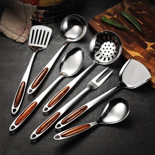 ChefElite 5-Piece Stainless Steel Kitchen Utensil Set – Heat Resistant & Dishwasher Safe