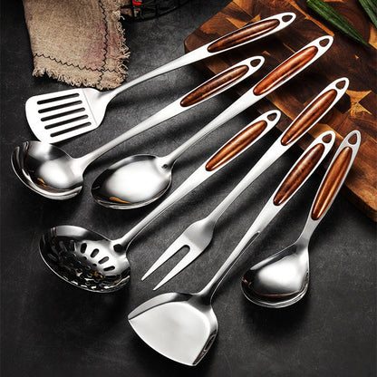 ChefElite 5-Piece Stainless Steel Kitchen Utensil Set – Heat Resistant & Dishwasher Safe