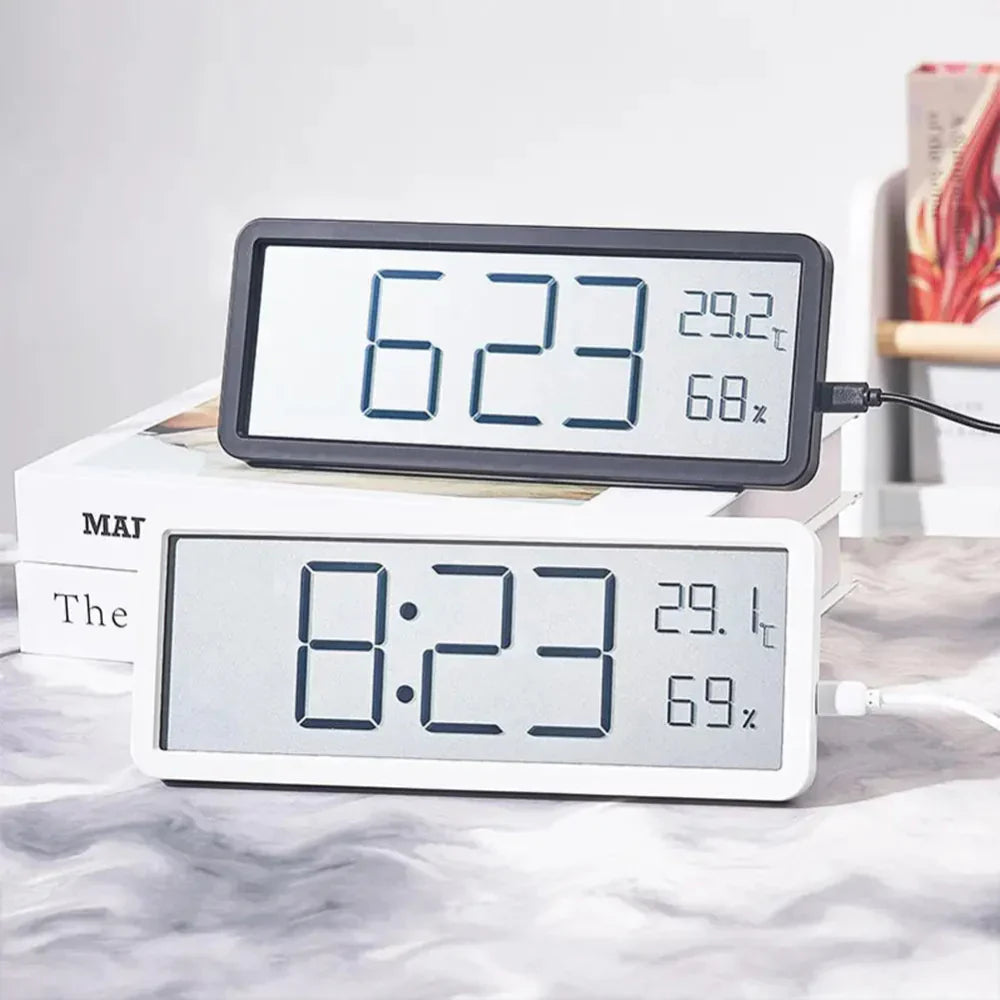 GlowTime – Digital LED Wall Clock with Temperature & Humidity Display