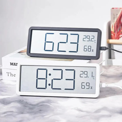 GlowTime – Digital LED Wall Clock with Temperature & Humidity Display
