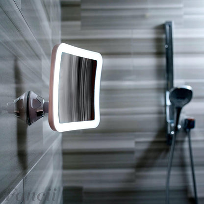 GlowView 10X Lighted Magnifying Mirror with LED & Suction Mount – Portable Makeup Mirror