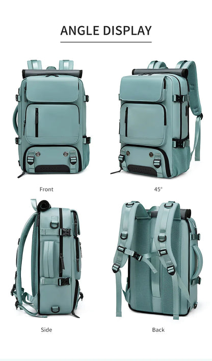 TRAVELMAX Pack – Large Waterproof Travel Backpack with USB Charging Port