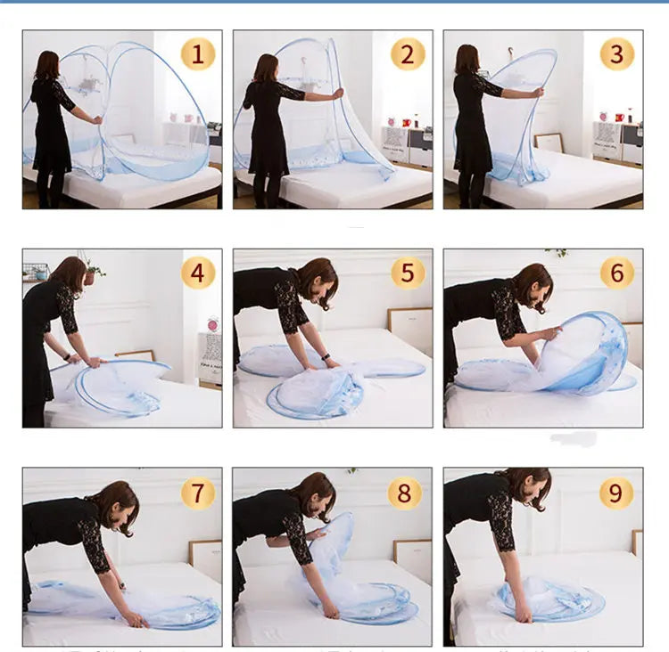 Pop-Up Mosquito Net Tent for Two – Portable Insect-Proof Sleeping Tent