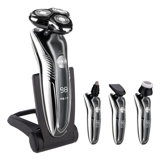 Rechargeable Wet & Dry Electric Shaver for Men – Waterproof Grooming with LCD Display