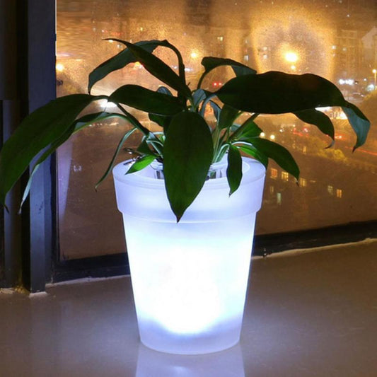 SolarGlow – Solar-Powered LED Planter Pot with Ambient Garden Lighting