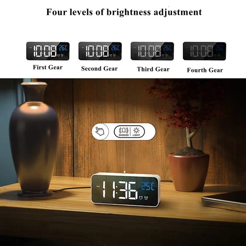 Harmonix – Smart LED Alarm Clock with Music, Temperature Display & Voice Control
