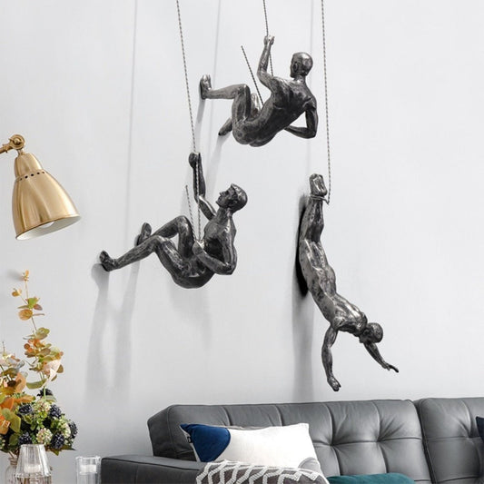 Rock Climbing Wall Sculpture | Unique Decorative Art Piece