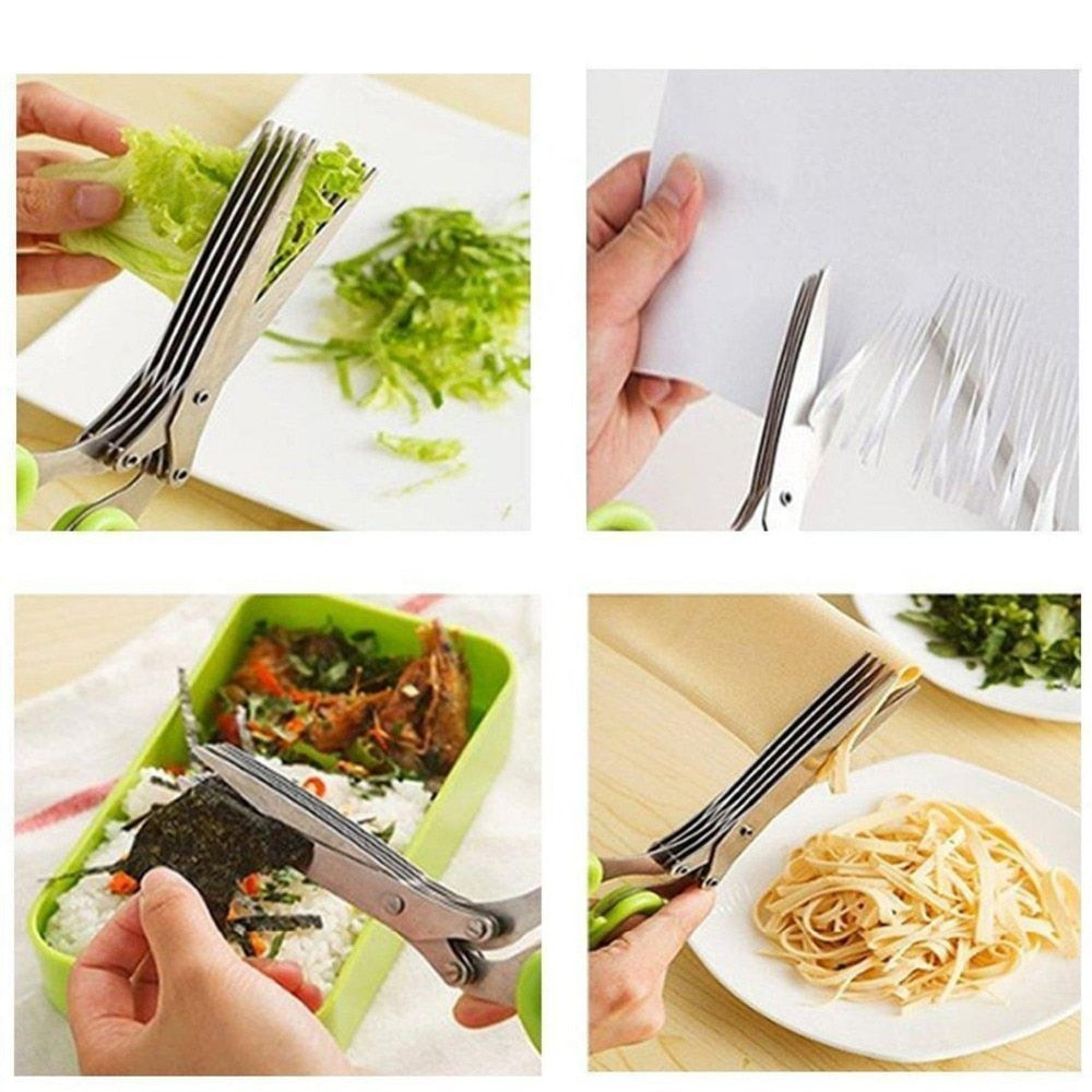 Oraliu 5 Blade Kitchen Salad Scissors (Buy 1 Get 1 Free)