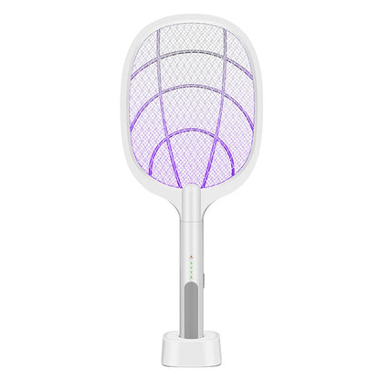 Electric Mosquito Swatter Racket – USB Rechargeable Bug Zapper with LED Lure Technology