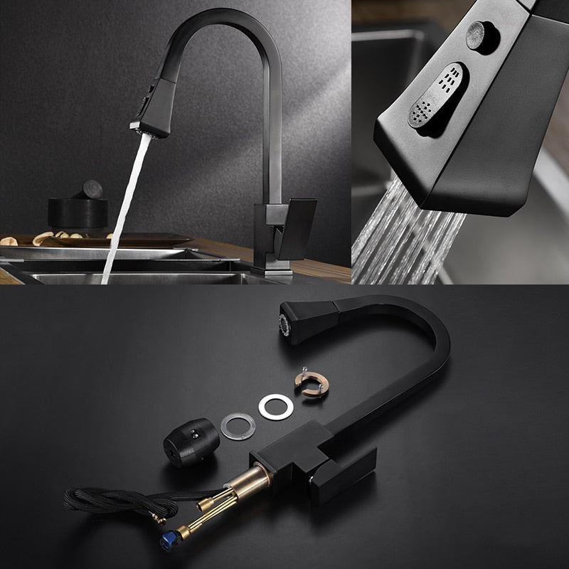 Modern Pull-Out Kitchen Tap – Stylish & Flexible Stainless Steel Mixer Faucet