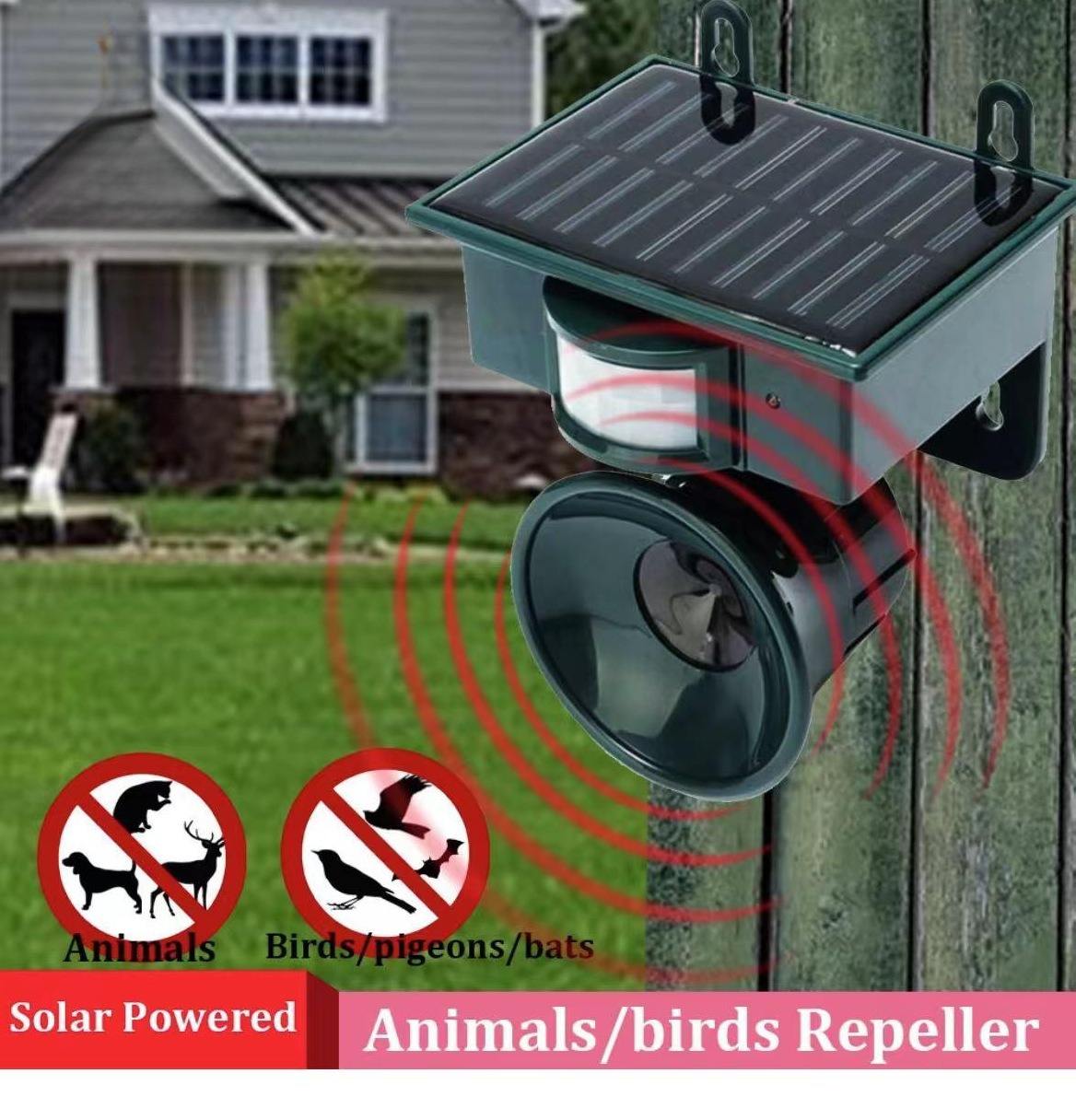 TerraGuard – Weatherproof Solar Bird Repeller with PIR Motion Sensor & Natural Sound Deterrent
