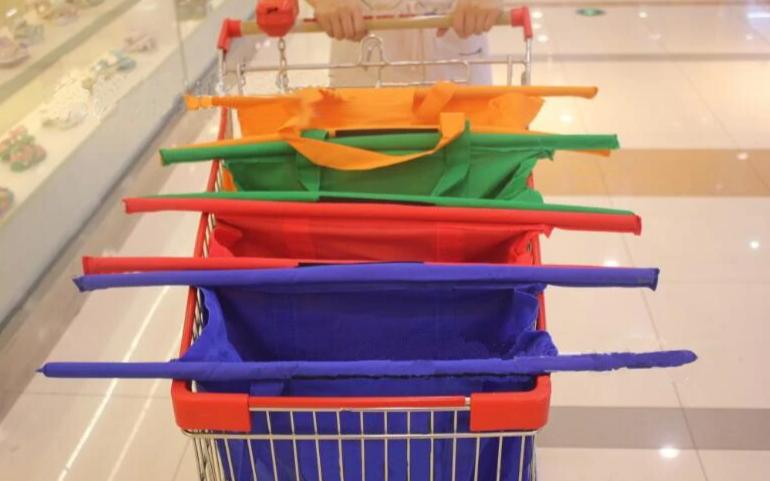 EcoSmart Shopping Cart Trolley Bags (Set of 4) | Reusable Grocery Organiser System