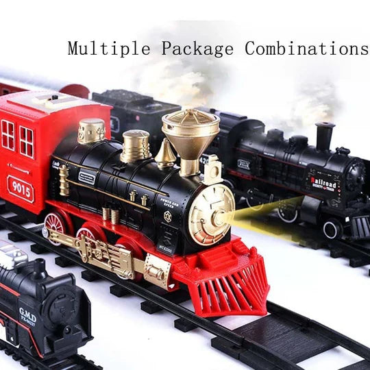 Deluxe 39-Piece HO Scale Model Train Set with Real Smoke, Lights & Oval Track