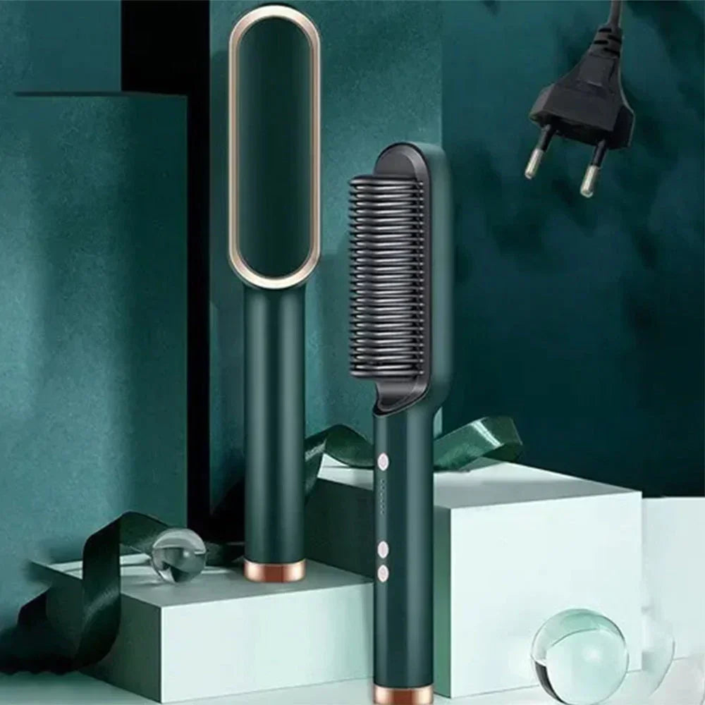 Ceramic Hair Straightening Brush – Fast, Safe & Frizz-Free Styling for All Hair Types