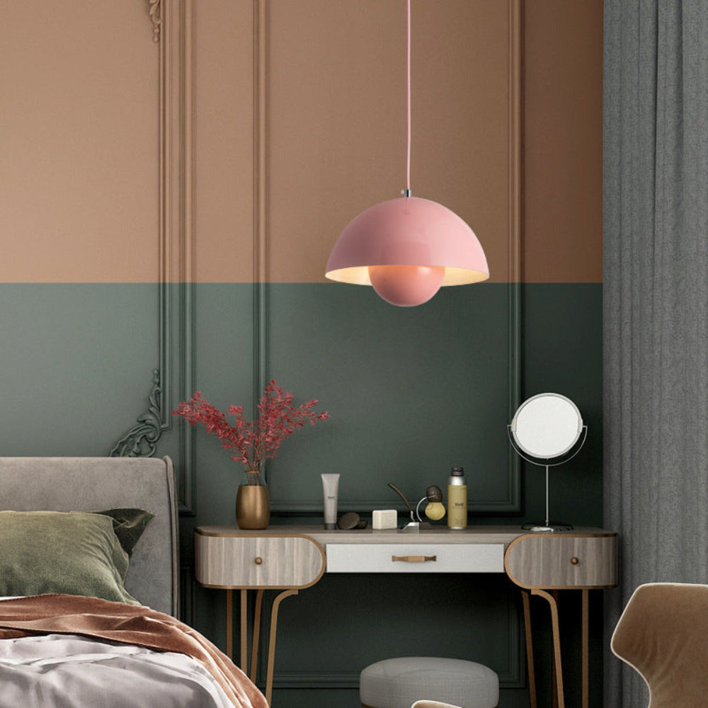 Half-Circle Colourful Chandelier – Modern Scandinavian Ceiling Light for Dining, Living & Office