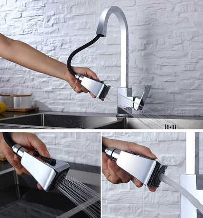 Modern Pull-Out Kitchen Tap – Stylish & Flexible Stainless Steel Mixer Faucet