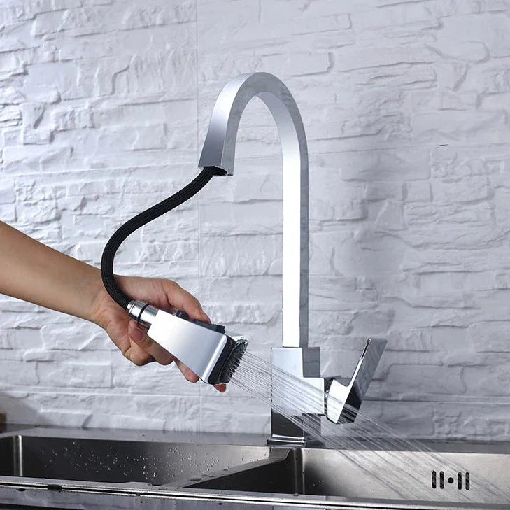 Modern Pull-Out Kitchen Tap – Stylish & Flexible Stainless Steel Mixer Faucet