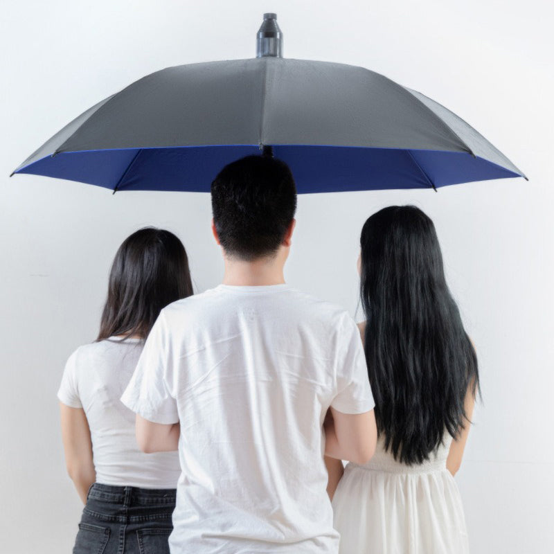 StormShield Heavy-Duty Windproof Umbrella with Curved Handle