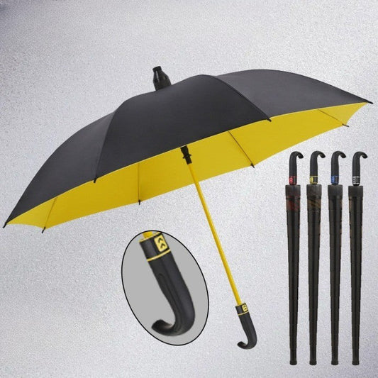 StormShield Heavy-Duty Windproof Umbrella with Curved Handle