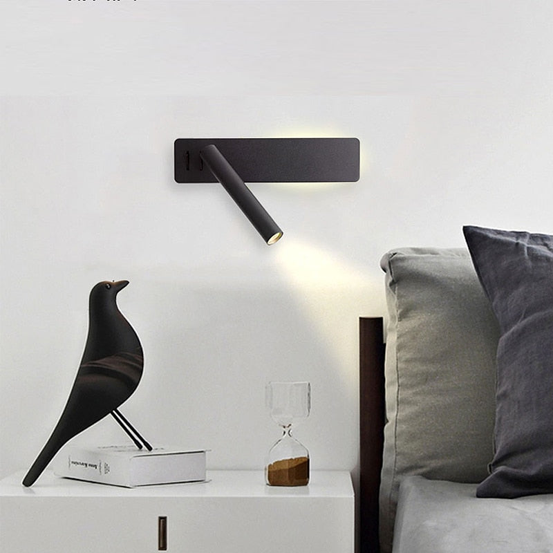 Rotatable LED Wall Reading Light for Bedroom | Adjustable Brightness & Colour Modes