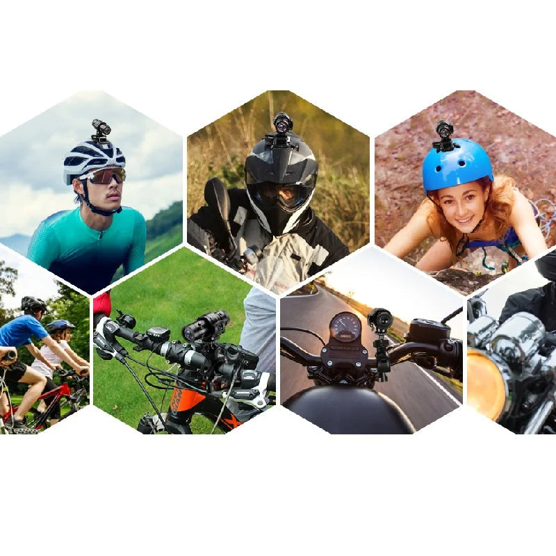 Motorcycle Helmet Camera – HD 1080P Action Cam with Wide Angle Lens, Waterproof & Rechargeable