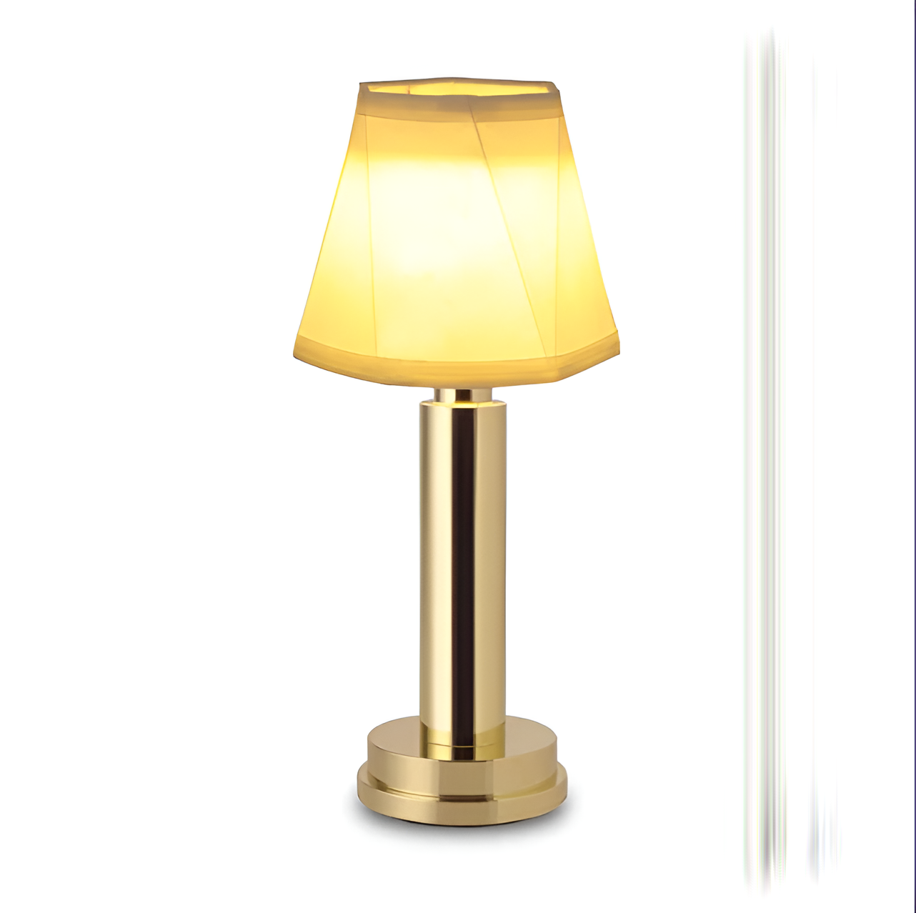 Vintage Flare – Dimmable Aluminium Table Lamp with Fabric Shade | Portable LED Lighting