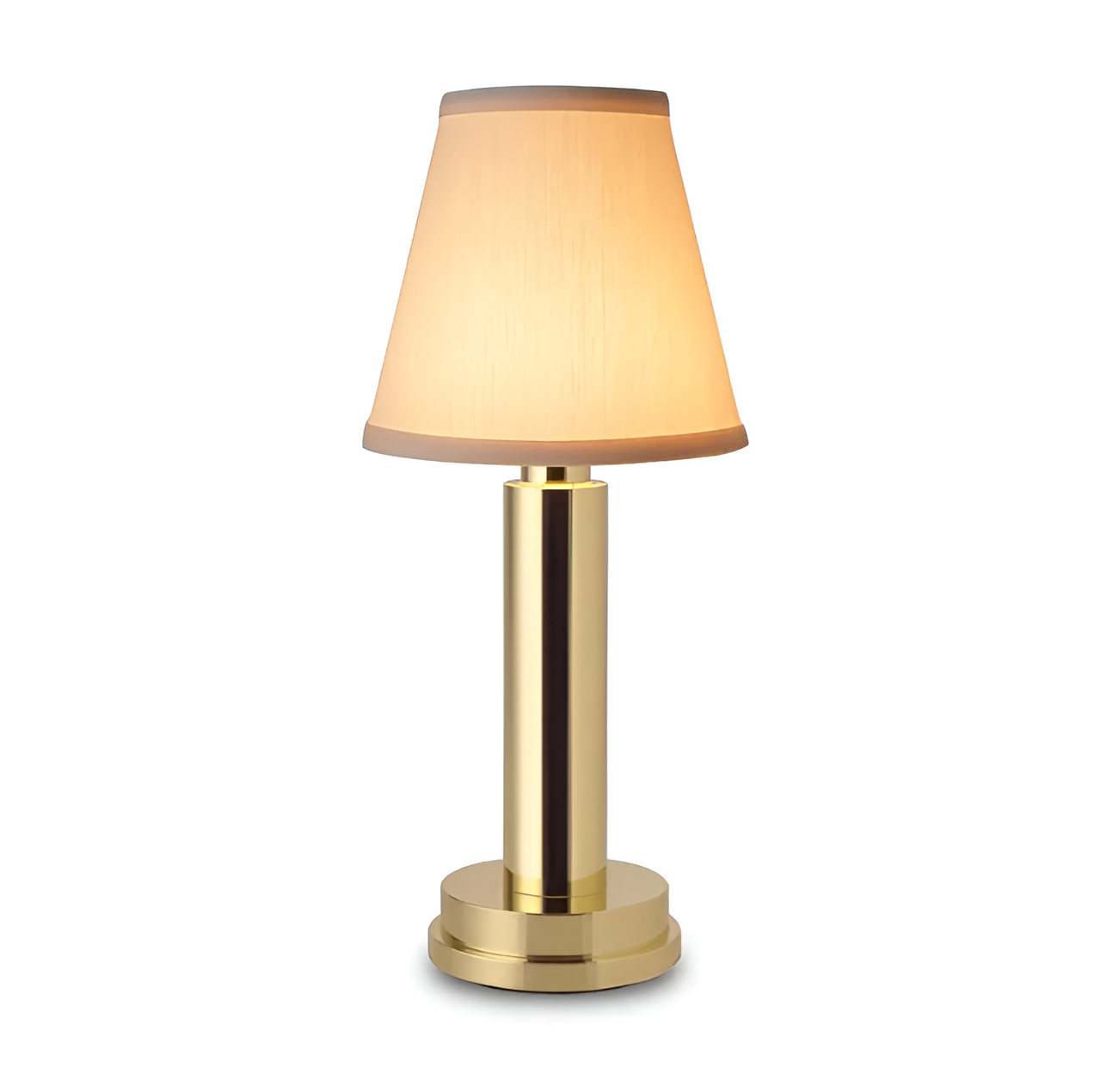 Vintage Flare – Dimmable Aluminium Table Lamp with Fabric Shade | Portable LED Lighting
