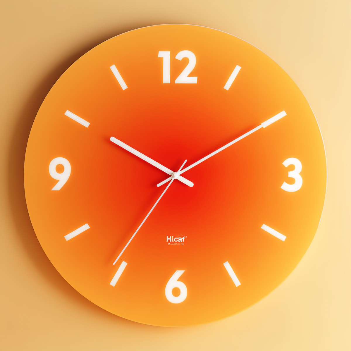Sunset Glass Wall Clock – Vibrant Silent Non-Ticking Round Clock for Home Decor
