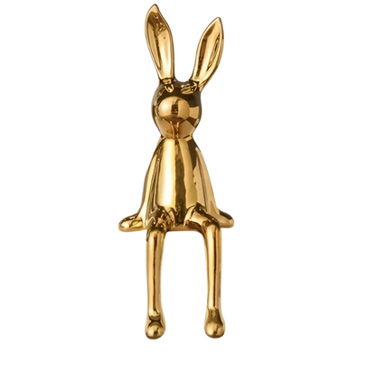 ConyGleam Ceramic Easter Bunny – Luxury Long-Eared Rabbit Figurine | Elegant Easter Home Decor