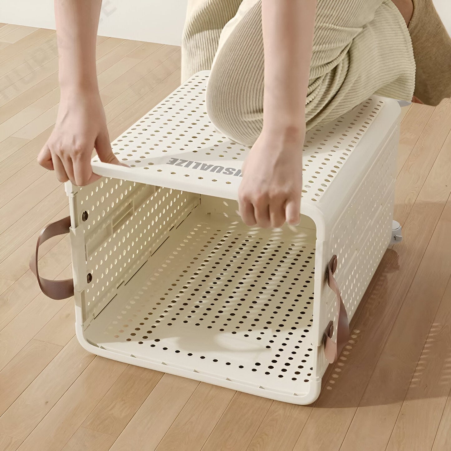 FoldaRoll Foldable Laundry Basket with Wheels – Space-Saving Laundry Hamper for Home Organisation