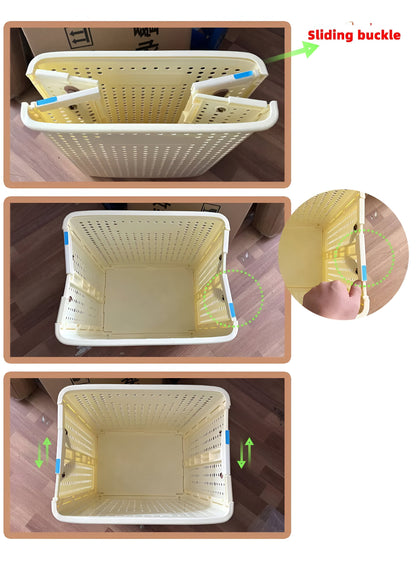 FoldaRoll Foldable Laundry Basket with Wheels – Space-Saving Laundry Hamper for Home Organisation