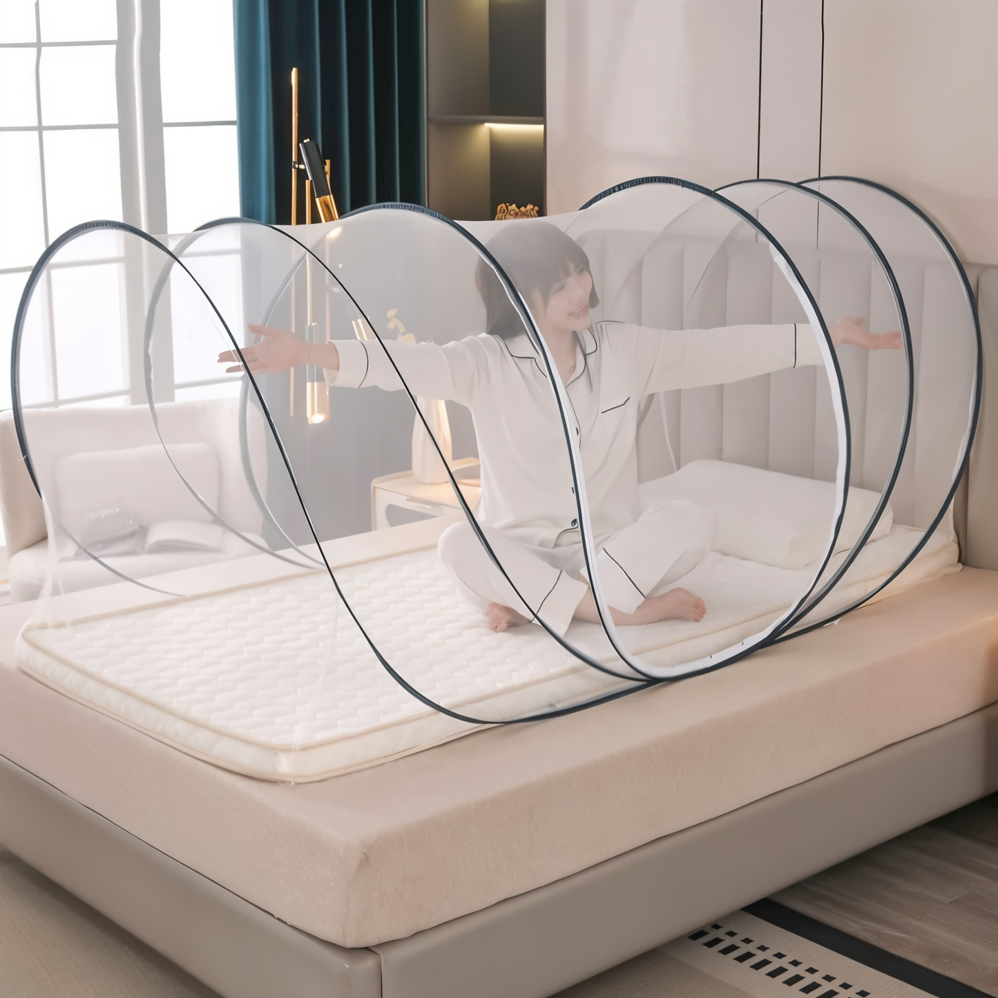 CircleGuard – Foldable Round Mosquito Net in Compact Travel Size
