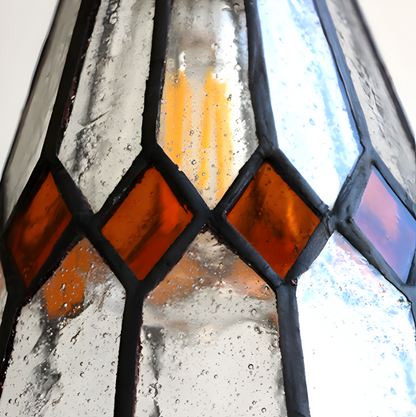 IllumaStyle Japanese Pendant Light – Retro Geometric Copper & Glass Hanging Lamp