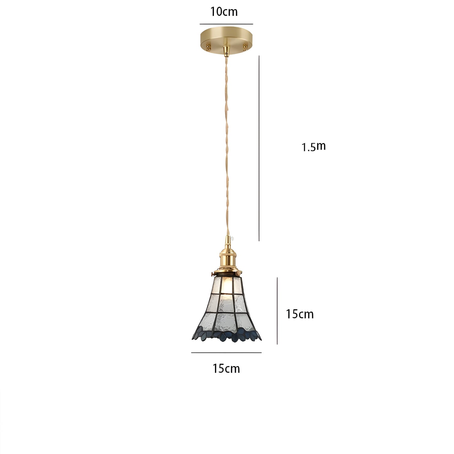 IllumaStyle Japanese Pendant Light – Retro Geometric Copper & Glass Hanging Lamp