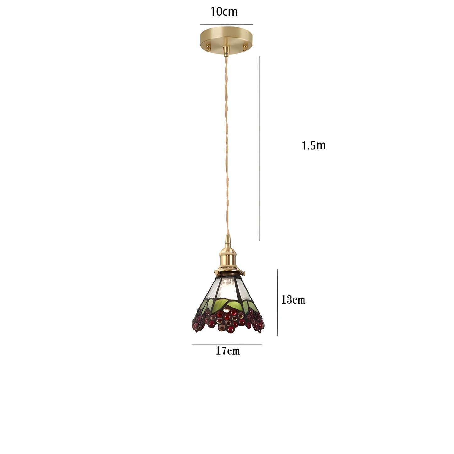 IllumaStyle Japanese Pendant Light – Retro Geometric Copper & Glass Hanging Lamp