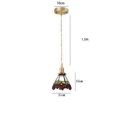 IllumaStyle Japanese Pendant Light – Retro Geometric Copper & Glass Hanging Lamp