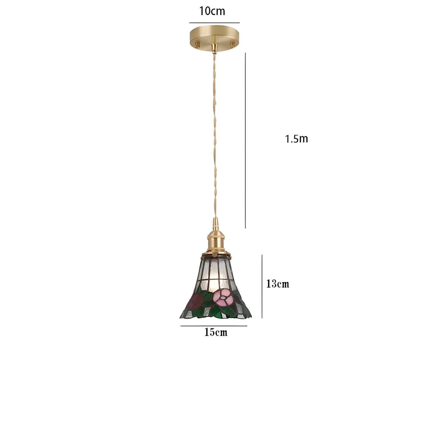 IllumaStyle Japanese Pendant Light – Retro Geometric Copper & Glass Hanging Lamp