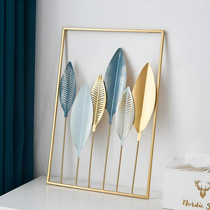 Leafy Luxe – Nordic-Inspired Metal Leaf Wall Art for Modern Interiors